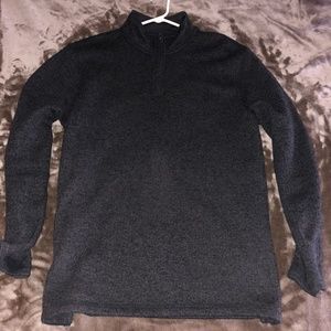 Club Room Quarter Zip Sweater Dark Gray Mens Large